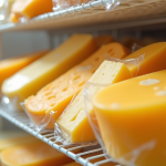 Plusieurs variétés de fromages emballés sur une étagère