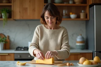 Fromages congelés avec différentes textures après décongélation