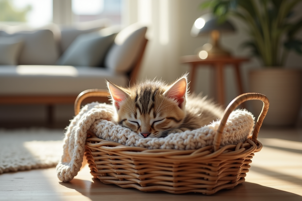 chaton panier